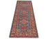 6 Feet Blue Kazak Afghan Hand Knotted Wool Runner Rug
