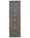 9 Ft Brown Gray Kazak Afghan Hand Knotted Geometric Wool Runner Rug