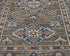 9 Ft Brown Gray Kazak Afghan Hand Knotted Geometric Wool Runner Rug