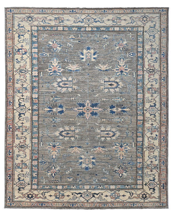 6x8 Kazak Gray Afghan Hand Knotted Traditional Wool Area Rug