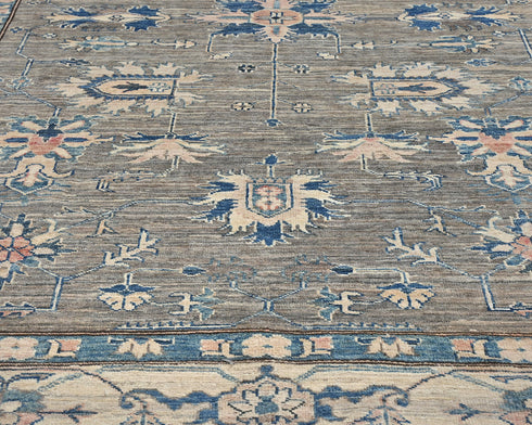 6x8 Kazak Gray Afghan Hand Knotted Traditional Wool Area Rug