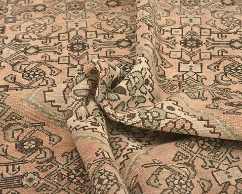 5x10 Vintage Brown Persian Style Hand Knotted Low Pile Wool Area Rug