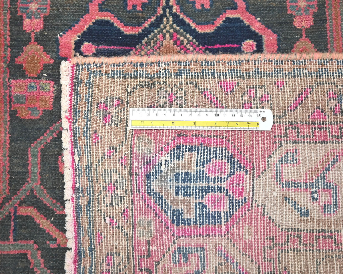 5x11 Vintage Gray Persian Style Hand Knotted Low Pile Wool Area Rug