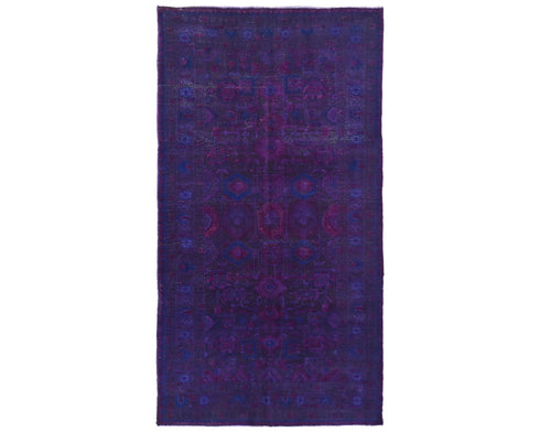 5x10 Vintage Purple Persian Style Hand Knotted Low Pile Wool Area Rug