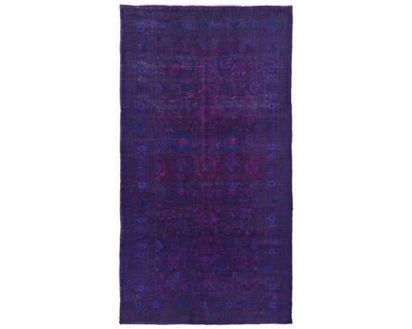 5x10 Vintage Purple Persian Style Hand Knotted Low Pile Wool Area Rug