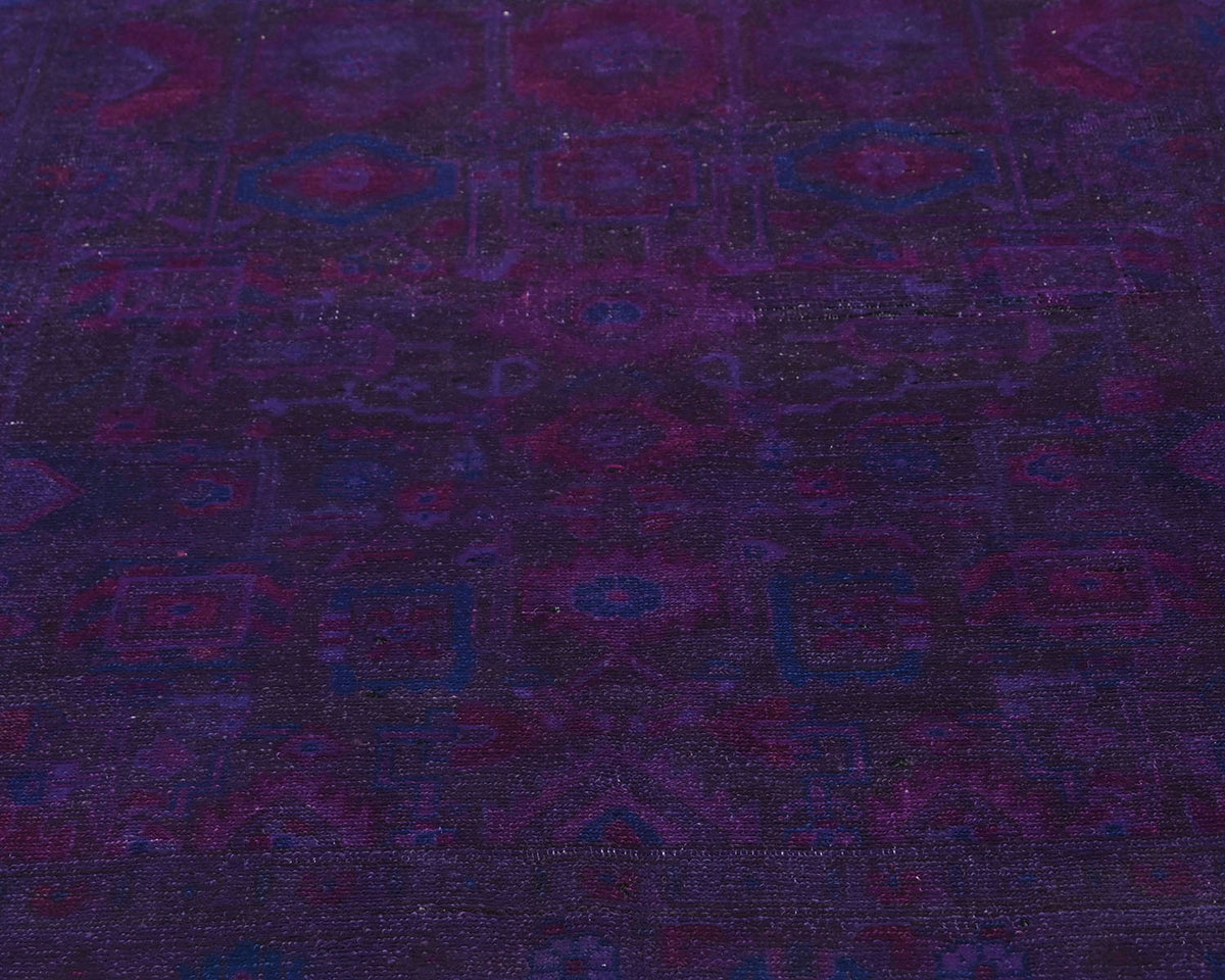 5x10 Vintage Purple Persian Style Hand Knotted Low Pile Wool Area Rug
