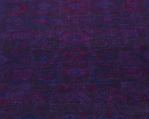 5x10 Vintage Purple Persian Style Hand Knotted Low Pile Wool Area Rug