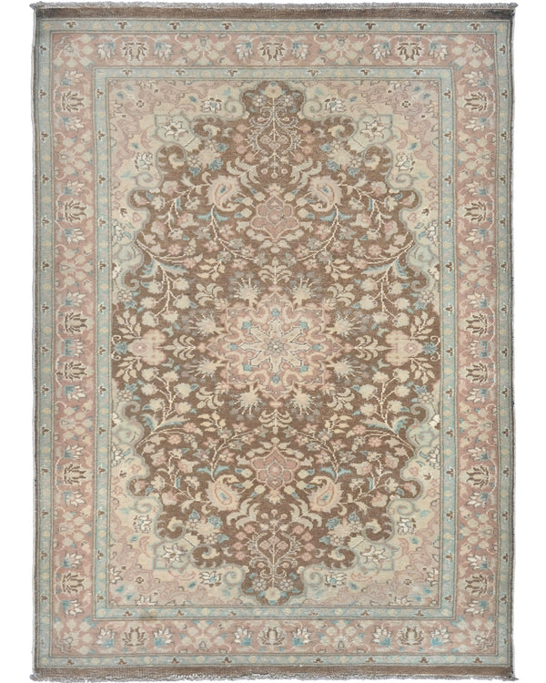 3x5 Oriental Brown Persian Style Hand Knotted Wool Area Rug