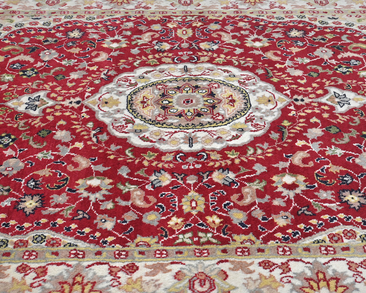 4x6 Oriental Red Persian Style Hand Knotted Wool Area Rug