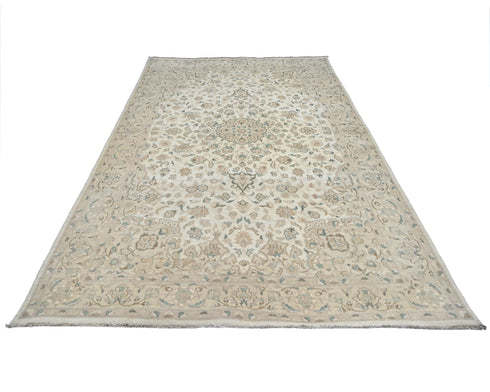 5x9 Oriental Beige Persian Style Hand Knotted Wool Area Rug