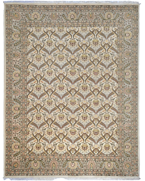 8x10 Oriental Beige Persian Style Hand Knotted Traditional Wool Area Rug