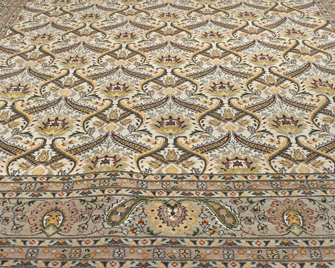 8x10 Oriental Beige Persian Style Hand Knotted Traditional Wool Area Rug