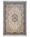 6x9 Oriental Beige Blue Persian Style Hand Knotted Floral Wool Area Rug