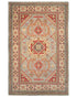 4x6 Gray Kuba Afghan Hand Knotted Wool Area Rug