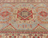 4x6 Gray Kuba Afghan Hand Knotted Wool Area Rug