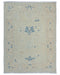 5x7 Oushak Silver Gray Turkish Hand Knotted Oriental veg Dye Wool Area Rug
