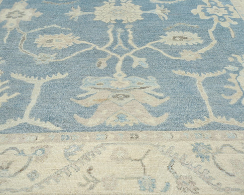 Gray Traditional Turkish Oushak Hand Knotted 8x10 Wool Area Rug