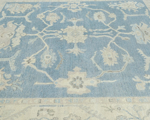 Gray Traditional Turkish Oushak Hand Knotted 8x10 Wool Area Rug