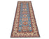 7 Feet Blue Kazak Afghan Hand Knotted Wool Runner Rug