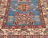 7 Feet Blue Kazak Afghan Hand Knotted Wool Runner Rug