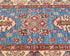 7 Feet Blue Kazak Afghan Hand Knotted Wool Runner Rug