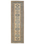 9 Ft Kazak Beige Afghan Hand Knotted Traditional Wool Runner Rug