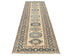 9 Ft Kazak Beige Afghan Hand Knotted Traditional Wool Runner Rug