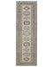 9 Feet Beige Kazak Afghan Hand Knotted Geometric Runner Rug