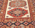 10 Feet Beige Kazak Afghan Hand Knotted Wool Runner Rug