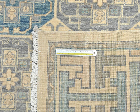 9x12 Zeigler Gray Afghan Hand Knotted Wool Area Rug