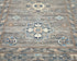13 Ft Gray Kazak Afghan Hand Knotted Geometric Wool Runner Rug