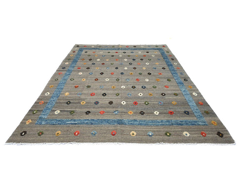 9x12 Moroccan Gray Hand Woven Wool Area Rug