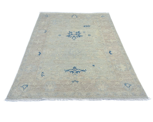Muted Gray 5x7 Oushak Turkish Hand Knotted Oriental Soft Wool Area Rug