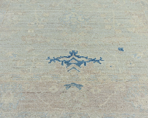 Muted Gray 5x7 Oushak Turkish Hand Knotted Oriental Soft Wool Area Rug