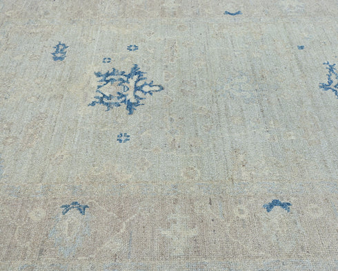 Muted Gray 5x7 Oushak Turkish Hand Knotted Oriental Soft Wool Area Rug