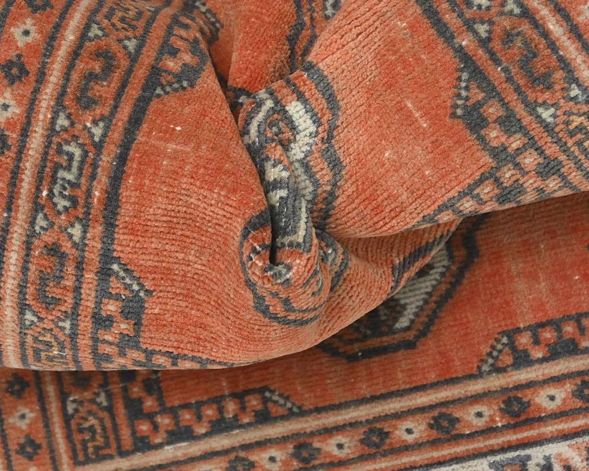 2x3 Vintage Rust Persian Style Hand Knotted Low Pile Wool Area Rug