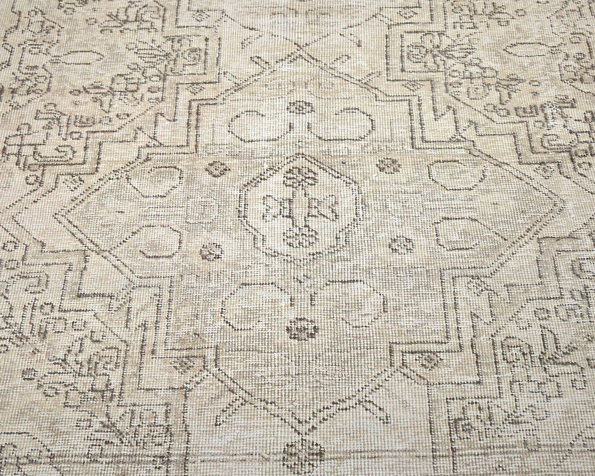 3x5 Vintage Brown Persian Style Hand Knotted Distressed Low Pile Wool Area Rug