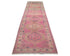 14 Ft Vintage Pink Brown Persian Style Hand Knotted Low Pile Wool Runner Rug