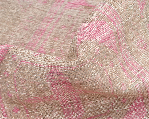 10 Ft Vintage Brown Persian Hand Knotted Distressed Low Pile Wool Runner Rug