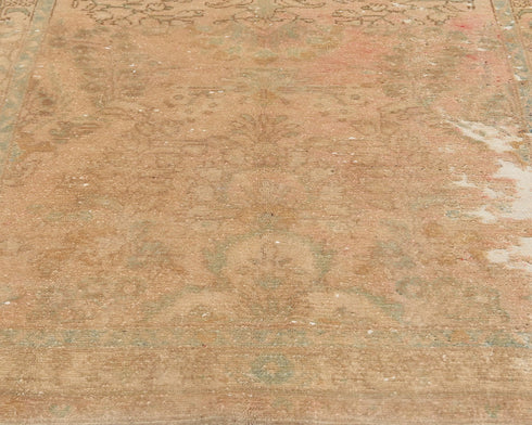 Alfombra de lana de pelo corto anudada a mano, estilo persa, color marrón vintage, de 3 m