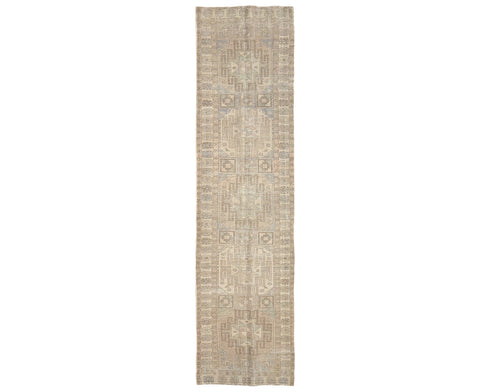 Alfombra de lana de pelo corto anudada a mano, estilo persa, color marrón vintage, de 13 pies
