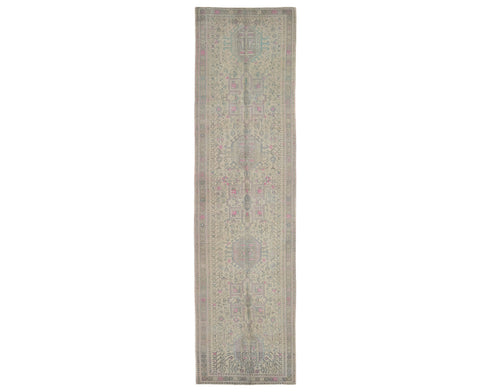 Alfombra de lana de pelo corto anudada a mano, estilo persa, color marrón vintage, de 13 pies