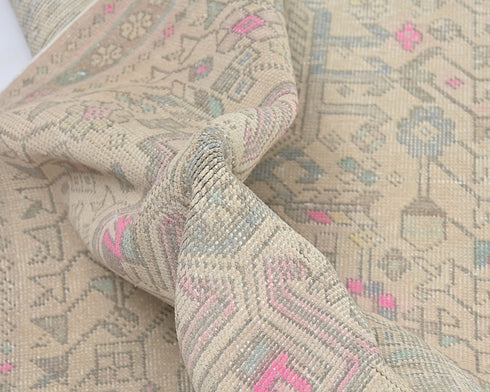 Alfombra de lana de pelo corto anudada a mano, estilo persa, color marrón vintage, de 13 pies