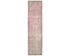 13 Ft Vintage Pink Brown Persian Style Hand Knotted Distressed Low Pile Wool Runner Rug