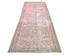 13 Ft Vintage Pink Brown Persian Style Hand Knotted Distressed Low Pile Wool Runner Rug