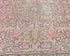 13 Ft Vintage Pink Brown Persian Style Hand Knotted Distressed Low Pile Wool Runner Rug