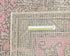 13 Ft Vintage Pink Brown Persian Style Hand Knotted Distressed Low Pile Wool Runner Rug