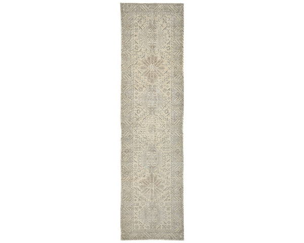 14 Ft Vintage Brown Persian Style Hand Knotted Low Pile Wool Runner Rug