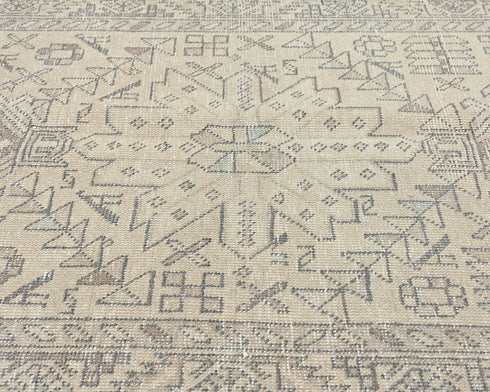 14 Ft Vintage Brown Persian Style Hand Knotted Low Pile Wool Runner Rug