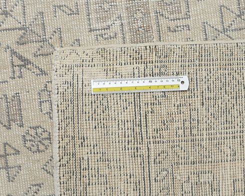 14 Ft Vintage Brown Persian Style Hand Knotted Low Pile Wool Runner Rug